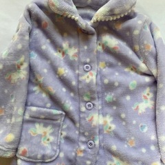 冬用モコモコパジャマ　110 パープルの画像