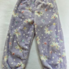 冬用モコモコパジャマ　110 パープルの画像