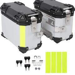 新品 中華製 サイドパニアケース 28L シルバー ケースのみの画像