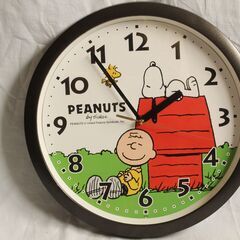 スヌーピー　掛け時計　動作確認済み