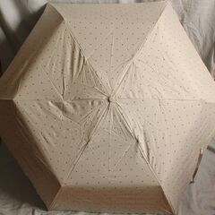 折り畳み婦人用傘　WPC．　ゴールド革取手の画像