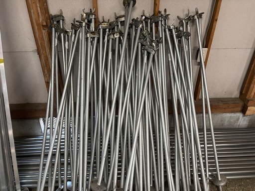 ハゼ掛け用　3本足　2本足　棒4メータハゼ掛け用