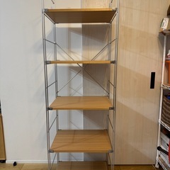 無印 MUJI／ステンレスユニットシェルフ／ウォールナット／中古 楽天市場】無印良品 ステンレス ユニットシェルフ