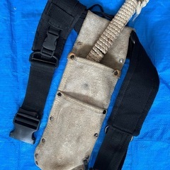 ナタ　(革の袋付き)の画像