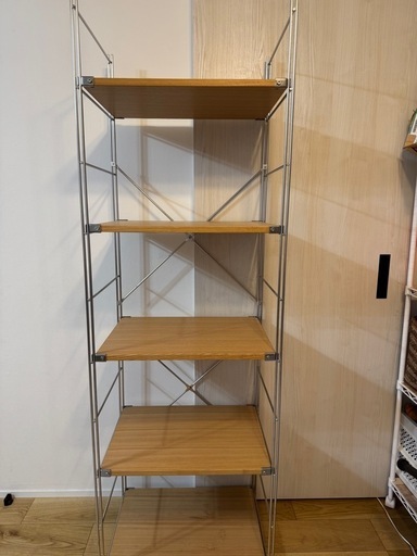 無印良品　ステンレスユニットシェルフ幅５８×奥行４１×高さ１７５．５ｃｍ
