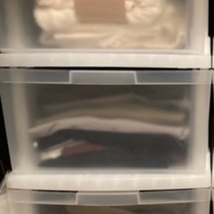 【値下げOK】３段収納ボックス（キャスター付き）の画像