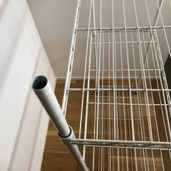 メタルラック白(値下げ可)縦35㎝横75㎝高さ125㎝の画像