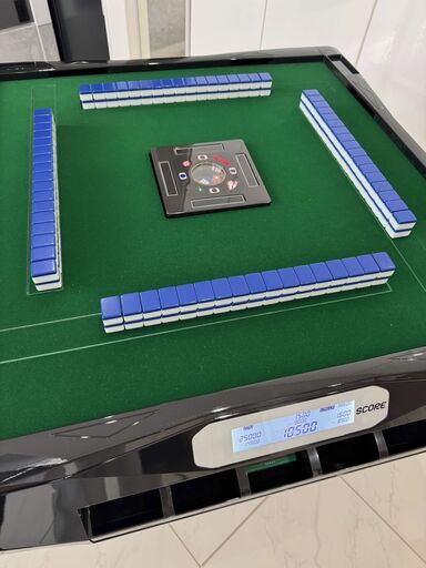 点数表示機能付全自動麻雀卓「スリムスコア28」2022モデル【折りたたみ・移動式脚】ブラック