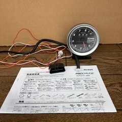 【希少価値!!】PIVOT タコメーターPROGAUGE PT2-W 80パイ ODB2 シフトランプ機能付きの画像