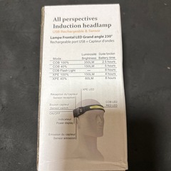  新品　ハンドセンサー付き　LED ヘッドライト USB充電式 COB作業灯 の画像