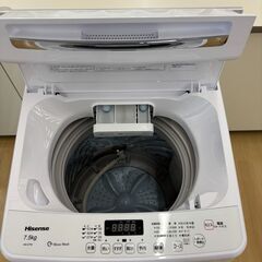 【リユースのサカイ野々市店】洗濯機 ハイセンス HW-G75A 2021年製 ※クリーニング済み/当店6ヶ月保証の画像