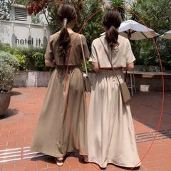 【美品】BLATE  バックオープンフレアマキシワンピースの画像