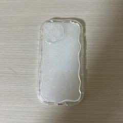 iPhone 13mini うねうね ウェーブ スマホケース カバー 透明クリアの画像