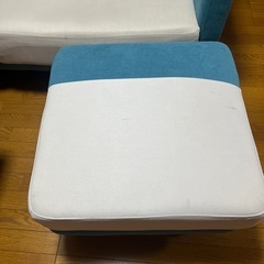 値下げ！！脚付き ソファ オットマン有りの画像