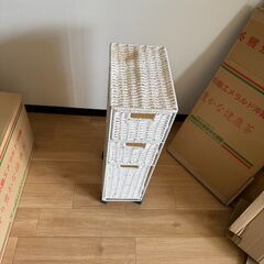 トイレ用収納ケース（ホワイト・無料）の画像