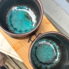 与論焼き　湯呑み2個セットの画像
