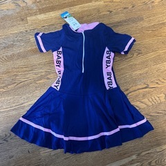 女の子 水着 ラッシュガード セパレート スクール プール　130 半袖の画像