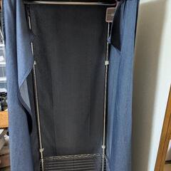 ハンガーラック クローゼット ワードローブ カバー 洋服掛け コート掛け 衣類収納 2段の画像