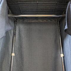 ハンガーラック クローゼット ワードローブ カバー 洋服掛け コート掛け 衣類収納 2段の画像