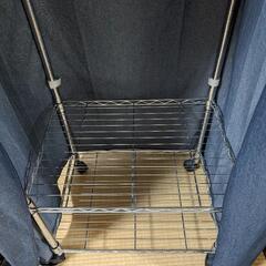 ハンガーラック クローゼット ワードローブ カバー 洋服掛け コート掛け 衣類収納 2段の画像