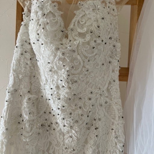 マーメイドタイプのウエディングドレス。