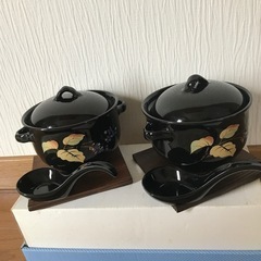 （取引中）蓋付き小鉢    レンゲ付 