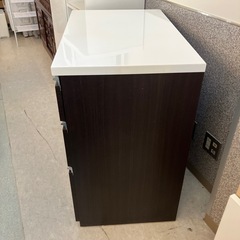 K2507-071 キッチンカウンター 800 ダークブラウン キズ汚れ有りの画像