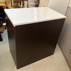 K2507-071 キッチンカウンター 800 ダークブラウン キズ汚れ有りの画像