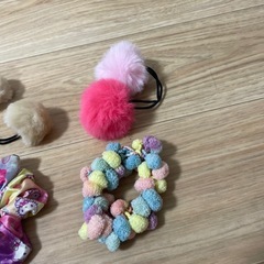 キッズ　シュシュ　ヘアゴムの画像