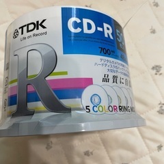 TDK CD-R 50枚入 700MB 48X 5COLOR RING MIXの画像