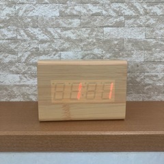木目調LEDクロックキューブの画像