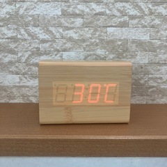 木目調LEDクロックキューブの画像