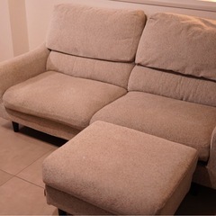 定価8万円 大川家具　ソファ　2.5人掛け　モントレー　オットマン