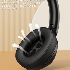 ヘッドホン【ANCノイズキャンセリング&Bluetooth5.4 】 ワイヤレスヘッドホン 有線 無線 両用 最大80時間再生 マイク内蔵 ハンズフリー通話 マルチポイント対応 快適装着 軽量 オーバーイヤーヘッドホン 音漏れ防止 折り畳み可能 TELEC認証 日本語ガイダンスの画像