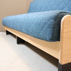 福岡大川の家具メーカーMeuble(モーブル)のドロシーⅡ オーク材 ごろ寝ソファです。3人掛けソファとしても高反発マットレスでベッドとしても快適なリビングライフが叶う人気のソファベッド♪の画像