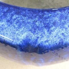 火鉢 なまこ釉 幅39cm 灰なし 陶器手あぶり 海鼠釉薬 鉢 和風インテイリア 札幌市北区屯田の画像