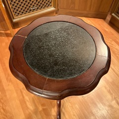 サイドテーブル　ヴィンテージ　天板石の画像