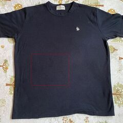 【お買得】Tシャツ ニット素材 LL 黒＆チャコール2枚セット【黒訳あり 】の画像