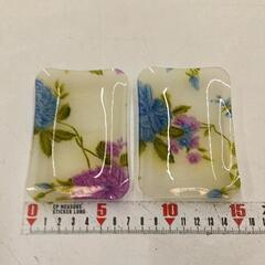 0706-051 小皿　花柄　2枚セットの画像