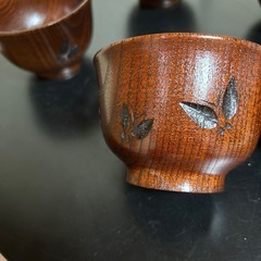 木製汁椀5客の画像
