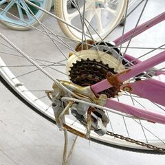 26インチ 6段変速 自転車 ピンク SCALARE STYLE ママチャリ 札幌市手稲区の画像