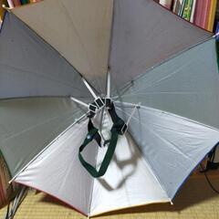 かぶる傘　傘帽子 釣り 日傘 　中古

の画像