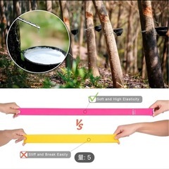 5個セット/レッドTPE滑り止めライト抵抗バンド、柔軟性と可動性に最適の画像