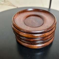 木製の茶托5つの画像