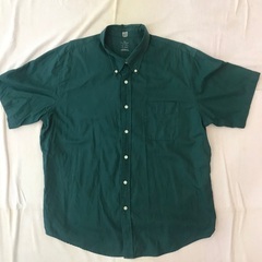 DOCKERS 半袖シャツ XL ダークグリーン