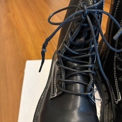 Lace Ladies 厚底レースアップブーツ 24cmの画像