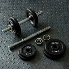 アイロテック ベンチプレスセット バーベル60kg ＋ダンベル20kgセットの画像