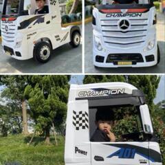 電動乗用ラジコン メルセデス ベンツ アクトロス トラック Benz Actros はたらく車 乗用玩具 電動乗用玩具 子供 乗れる おもちゃ 玩具 キッズカー 幼児 誕生日 プレゼントの画像