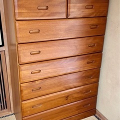天然木チェスト 七段箪笥 キャビネット 美品 　