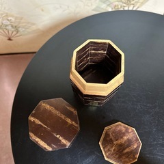 御茶筒揃と鍋敷きと楊枝入れの画像